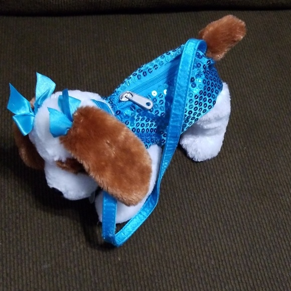 Girls made in China blue sequin puppy handbag - Picture 6 of 8